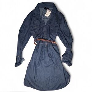 Kohl's Blue Denim Belted Dress